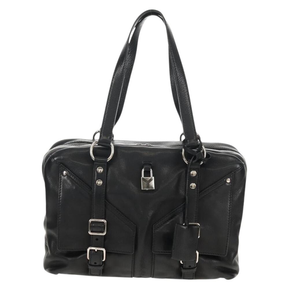 Saint Laurent Leather Shoulder Bag Black
